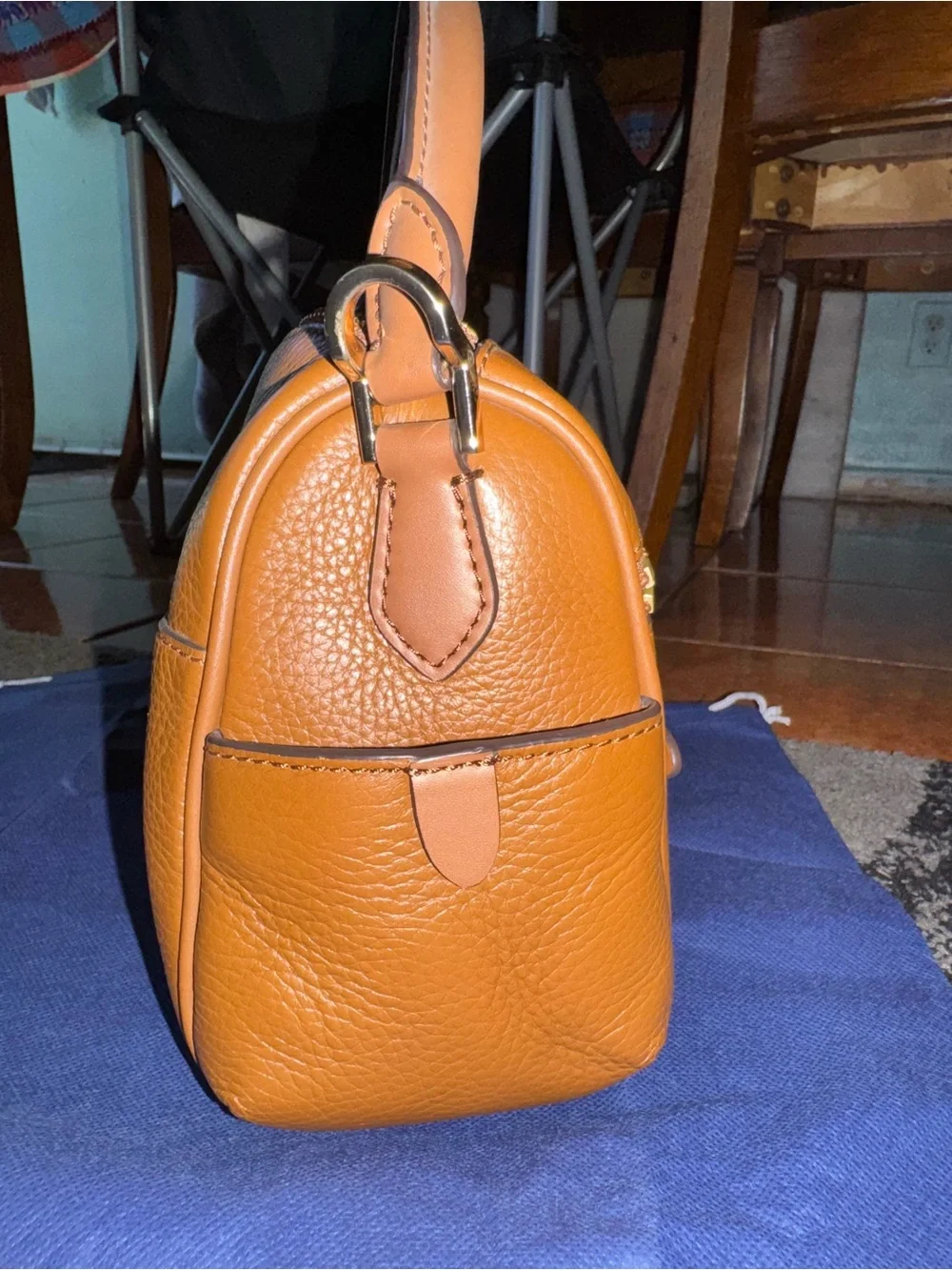 Michael Kors Tan Pebbled Leather Mini Crossbody